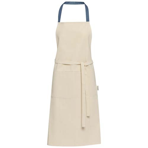 Tablier personnalisable recyclé 200 gr - Nia Bleu glacier